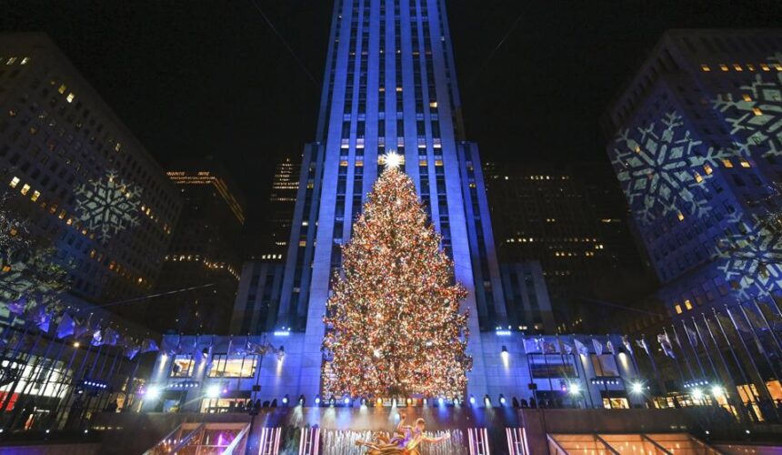 Llega a Nueva York la Navidad con el encendido del árbol en Rockefeller Center