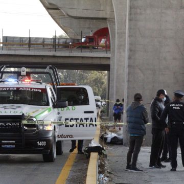 Muere un hombre atropellado sobre la autopista México-Puebla