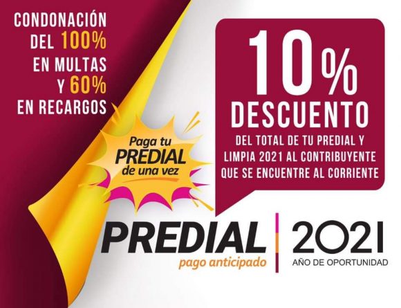 Hoy es el último día para pagar el Predial2021 con tarifas 2020