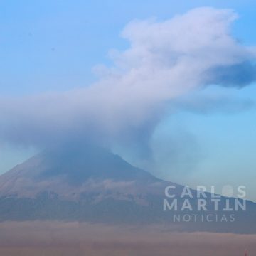 (FOTOS) Continúa la actividad volcánica en el Popocatépetl