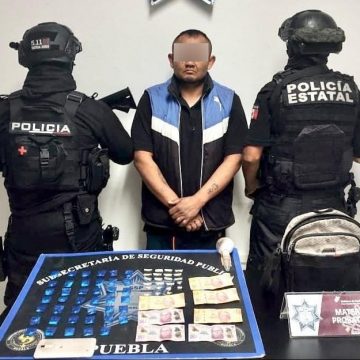 Presunto narcomenudista, detenido por Policía Estatal