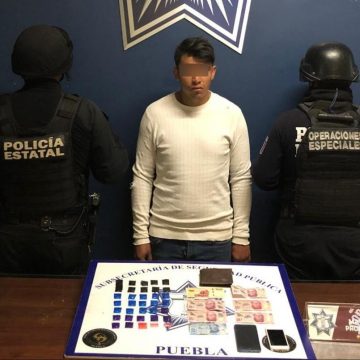 Policía Estatal detiene a presunto narcovendedor en Cholula