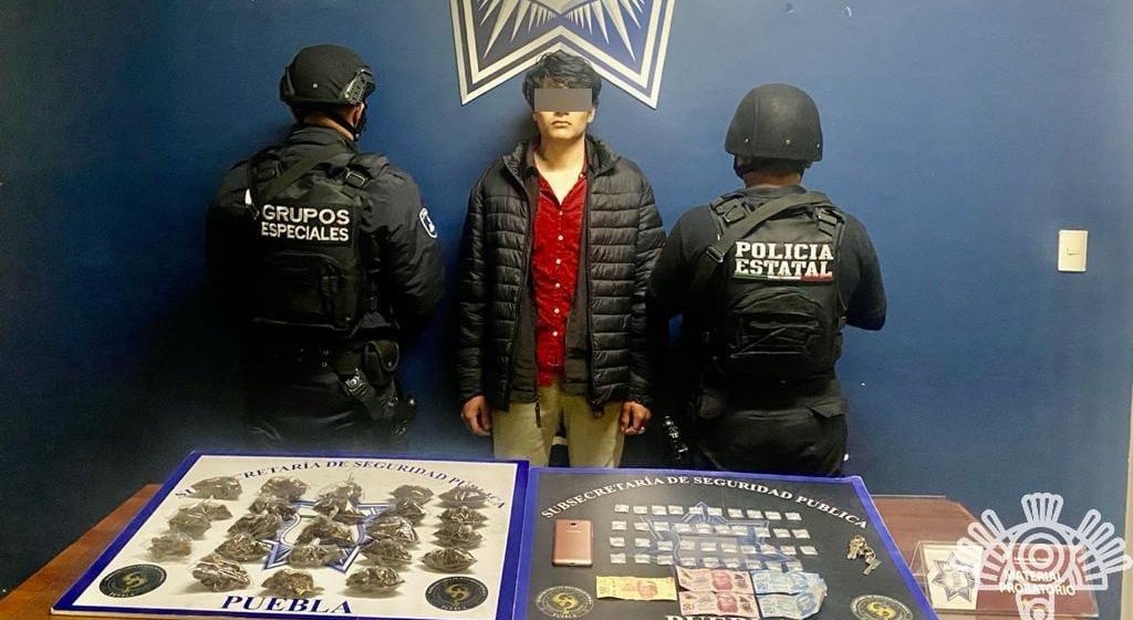 En San Pedro Cholula, Policía Estatal captura a presunto narcovendedor