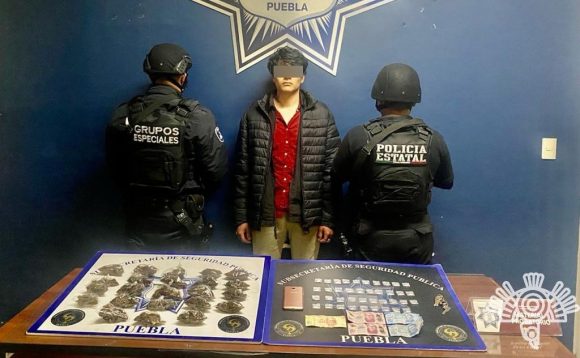 En San Pedro Cholula, Policía Estatal captura a presunto narcovendedor