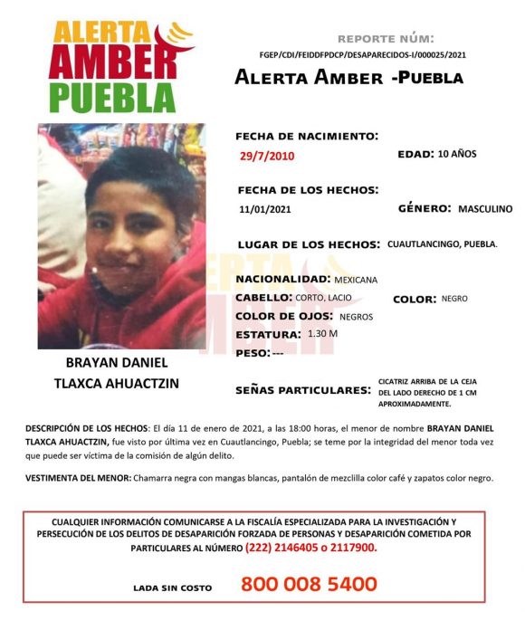 Se localizó a menor de edad, resultado de la activación de Alerta Amber