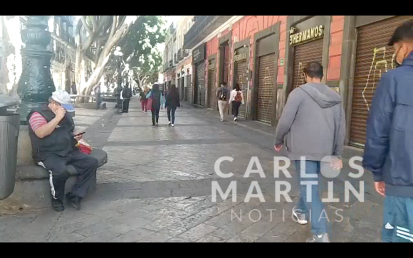 (VIDEO) Ausencia de vendedores ambulantes en la calle 5 de Mayo