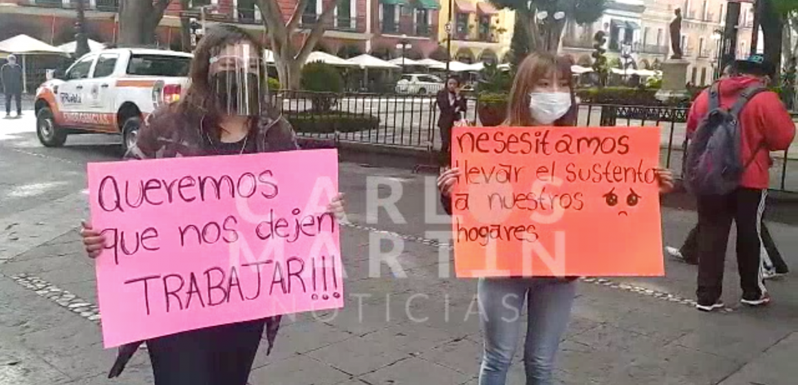 (VIDEO) Realizan protesta comerciantes del Centro Histórico