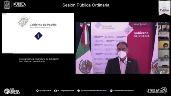 Ante el Pleno del Congreso del Estado, comparece el titular de la Secretaría de Educación