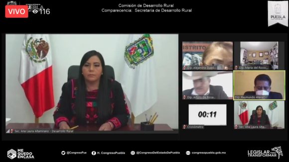 Comparece en Comisión del Congreso, la titular de la Secretaría de Desarrollo Rural