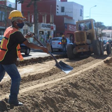 Ayuntamiento de Puebla rehabilita con concreto hidráulico la calle Josefa Ortiz de Domínguez
