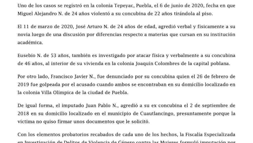 Por violencia familiar en la zona metropolitana, cinco vinculados a proceso