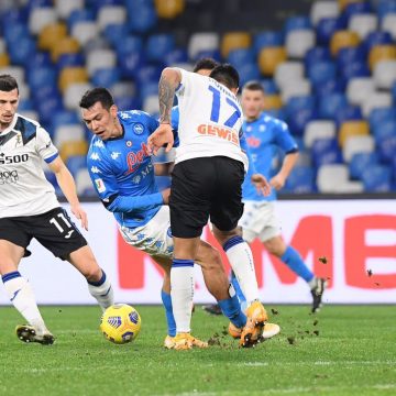 Napoli empata frente al Atalanta en las semifinales de la Copa Italia