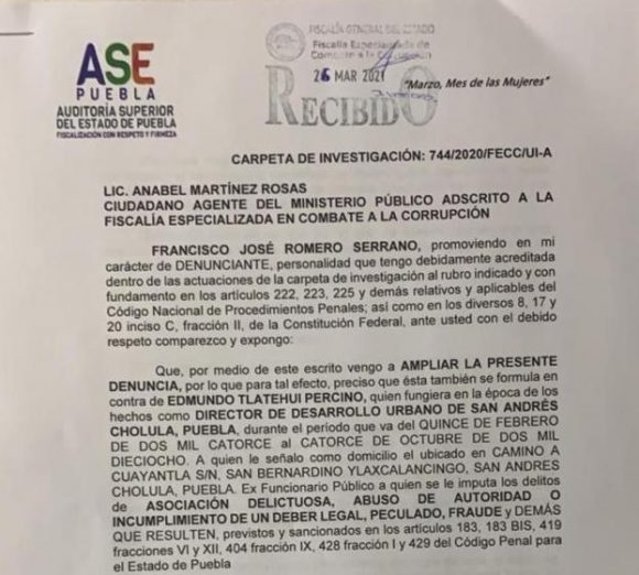 Auditoria investiga por peculado y fraude a Edmundo Tlatehui