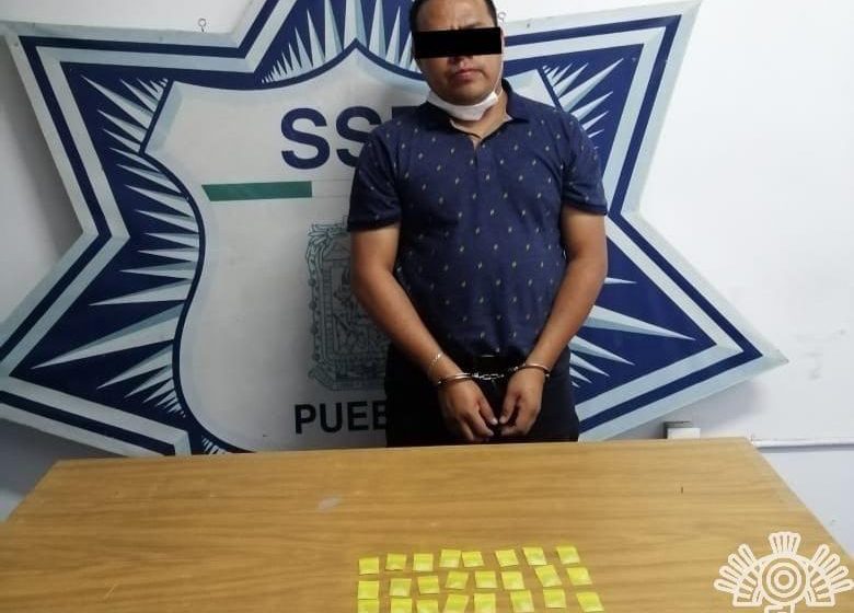 Detiene Policía Estatal a presunto narcovendedor en Cuautlancingo