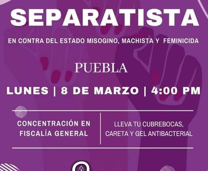 Marchas #8M se concentrarán en el zócalo y Fiscalía de Puebla