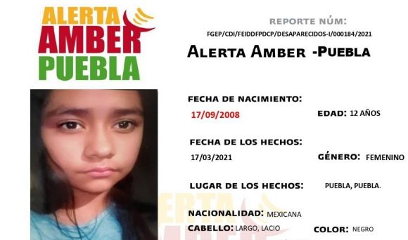Alerta Amber para encontrar a Danna Paola Vargas Tamayo de 12 años.