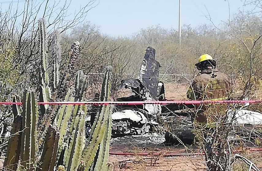 Se estrella avioneta en Hermosillo deja cuatro muertos y dos heridos