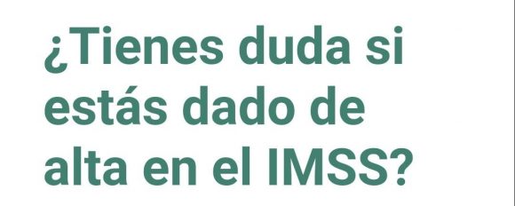 ¿Tienes duda si está dado de alta en el IMSS?