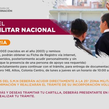 Presenta Ayuntamiento de Puebla convocatoria para tramitar la cartilla militar