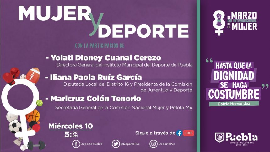 Ayuntamiento de Puebla fomenta la igualdad de género desde el deporte