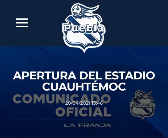 Club Puebla anuncia apertura del estadio Cuauhtémoc