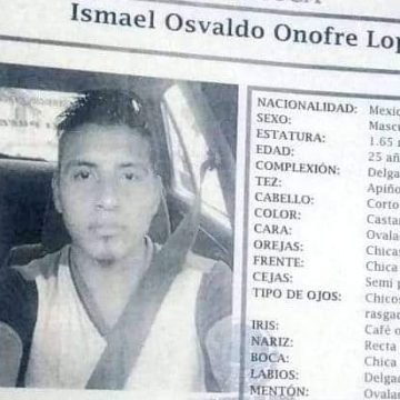 Persona no localizada, Ismael Osvaldo Onofre López