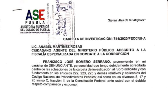 Denuncia ASE a ex alcaldes de Texmelucan, Cuetzalan, San Andrés y San Pedro por presunto desvío de recursos