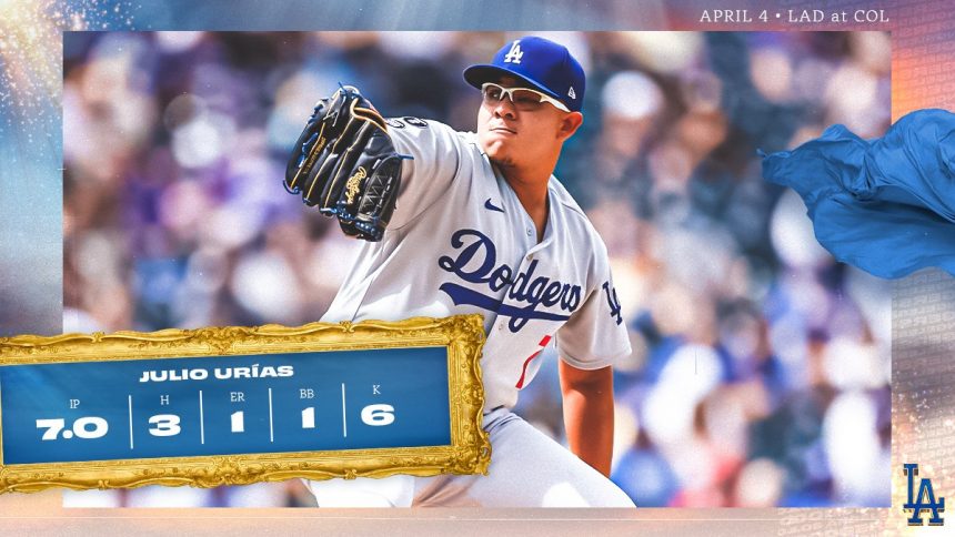 Julio Urías debutó con victoria en la T2021 de Grandes Ligas