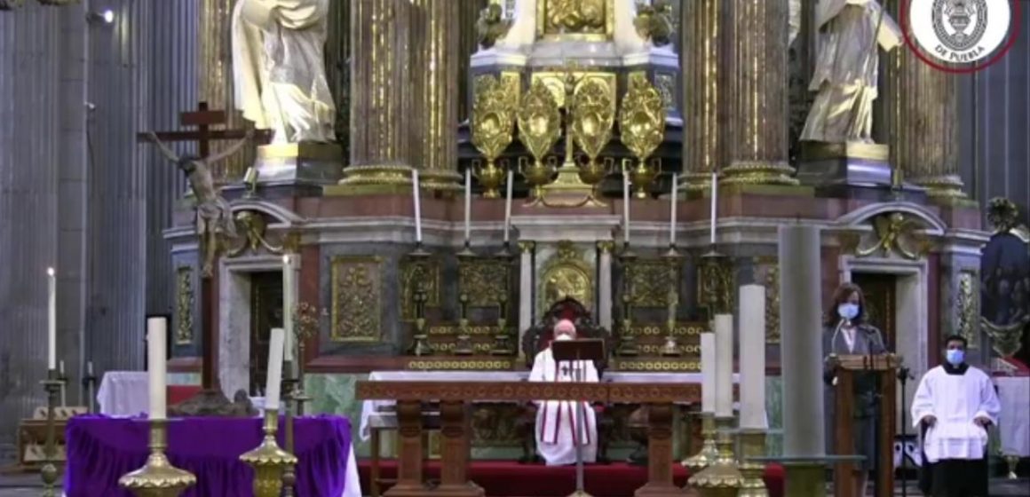 (VIDEO) Vive Puebla la escenificación del Viernes Santo