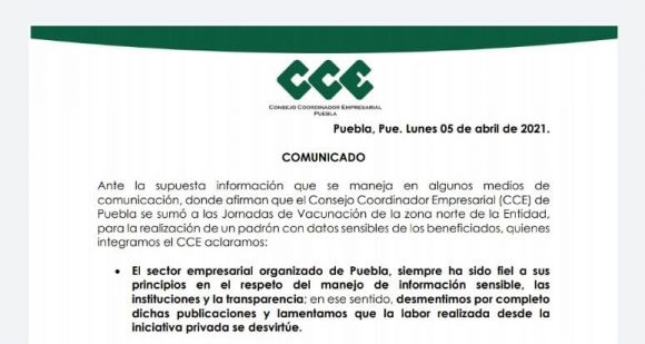 Reitera CCE que brindó apoyo a Bienestar durante jornada de vacunación