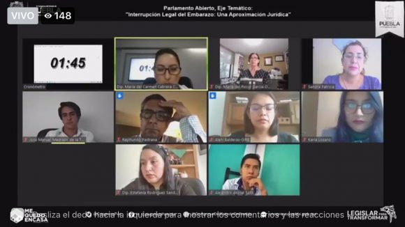 La ciudadanía ejerció su derecho a expresarse en la mesa de Parlamento Abierto sobre “Interrupción legal del embarazo; una aproximación jurídica