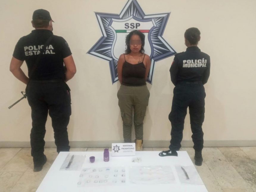 Detiene SSP a presunta distribuidora de droga