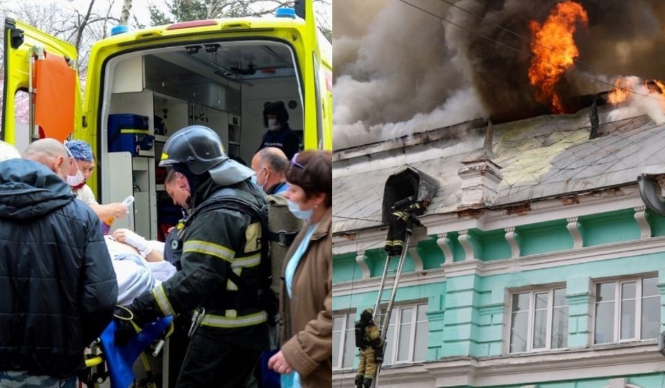 Médicos rusos terminan cirugía a corazón abierto en medio de incendio en hospital de la era zarista