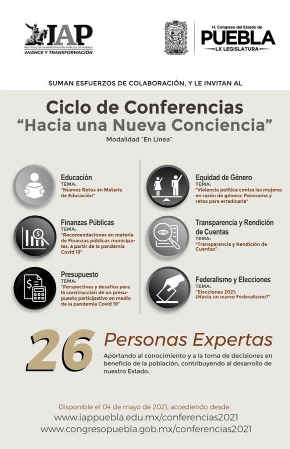 Habilitan micrositio relativo al Ciclo de Conferencias “Hacia una Nueva Conciencia