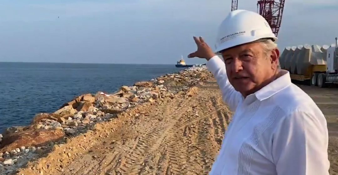 Esto lo soñó Juárez: AMLO presume construcción de rompeolas en Oaxaca