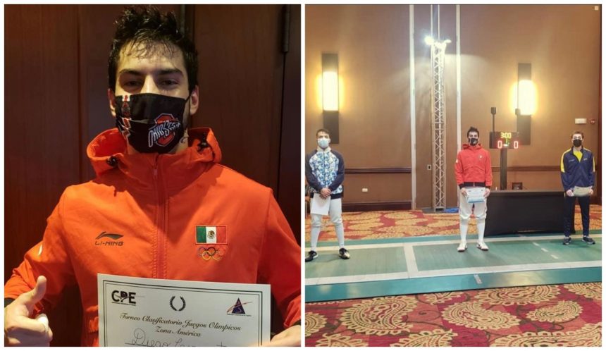 CERVA2 Esgrimista Diego Cervantes logra oro y boleto a Tokio 2020