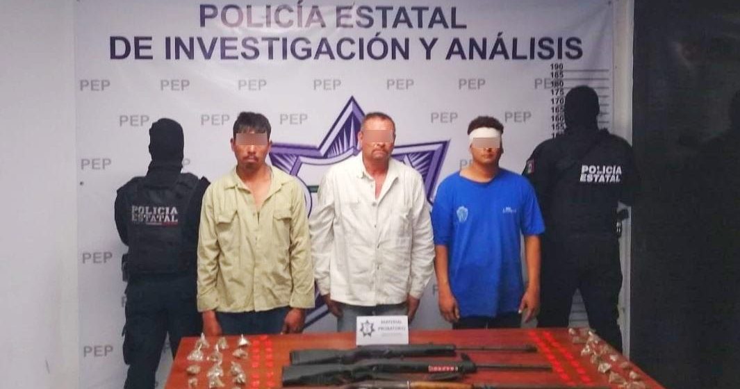 Detiene Policía Estatal a tres presuntos integrantes de “Los Marroquín” de Atencingo