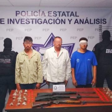 Detiene Policía Estatal a tres presuntos integrantes de “Los Marroquín” de Atencingo