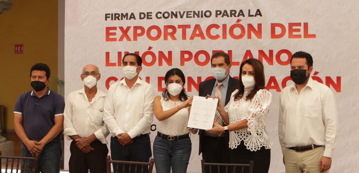 Celebra LX Legislatura firma de Convenio para la Exportación de Limón Poblano con Denominación de Origen