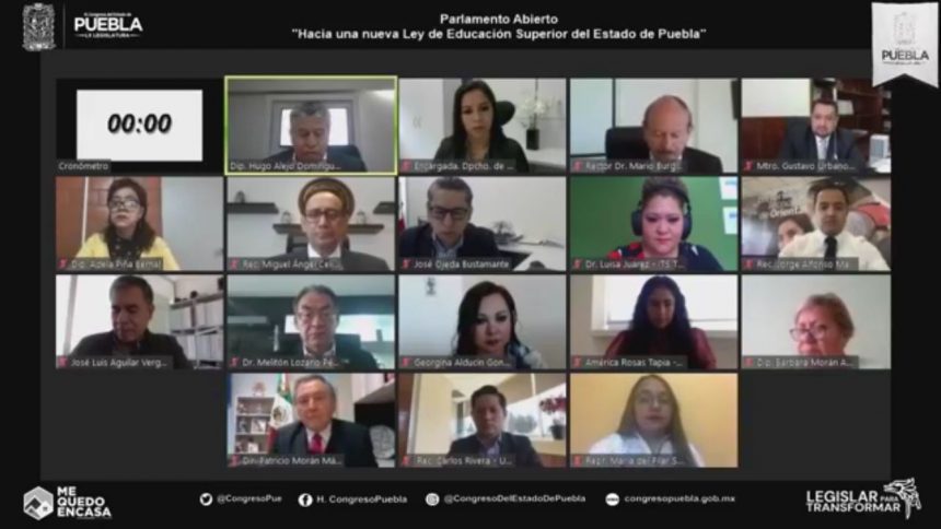 Inicia en el Congreso del Estado “Parlamento Abierto: Hacia una Nueva Ley de Educación Superior del Estado de Puebla”