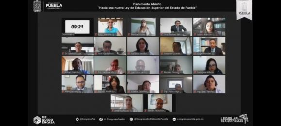 Realiza Congreso del Estado segunda mesa de trabajo del Parlamento Abierto: “Hacía una nueva Ley de Educación Superior del Estado de Puebla”