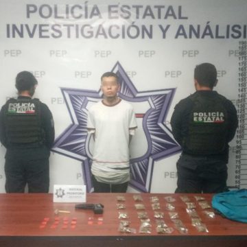 Policía Estatal detiene a presunto narcomenudista en la capital