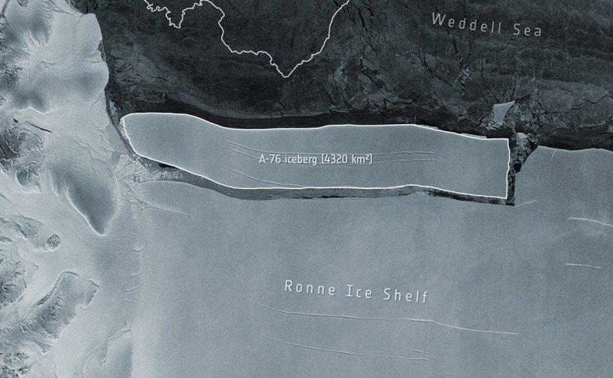 El iceberg más grande del mundo se desprende de la Antártida; es más grande que la isla de Mallorca