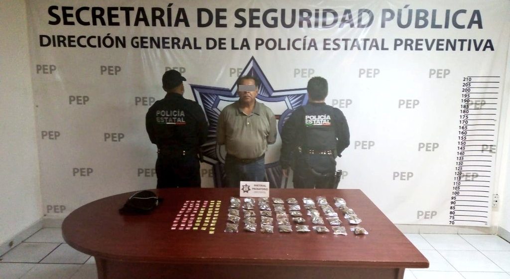 Policía Estatal detiene a presunto narcomenudista en huauchinango