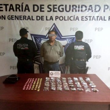 Policía Estatal detiene a presunto narcomenudista en huauchinango