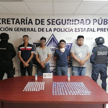 Policía Estatal captura a cuatro presuntos narcovendedores