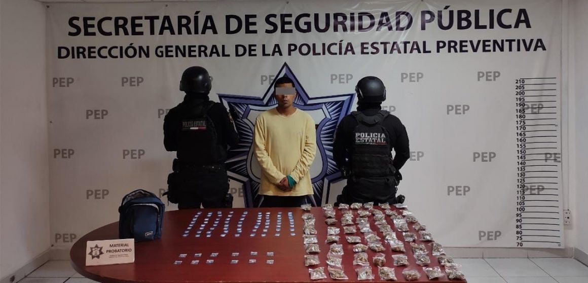 Policía Estatal detiene a presunto vendedor de droga de “Los Angelinos 13”