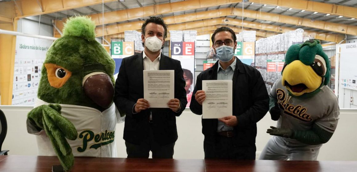 Pericos de Puebla firma acuerdo con la Fundación Banco de Alimentos