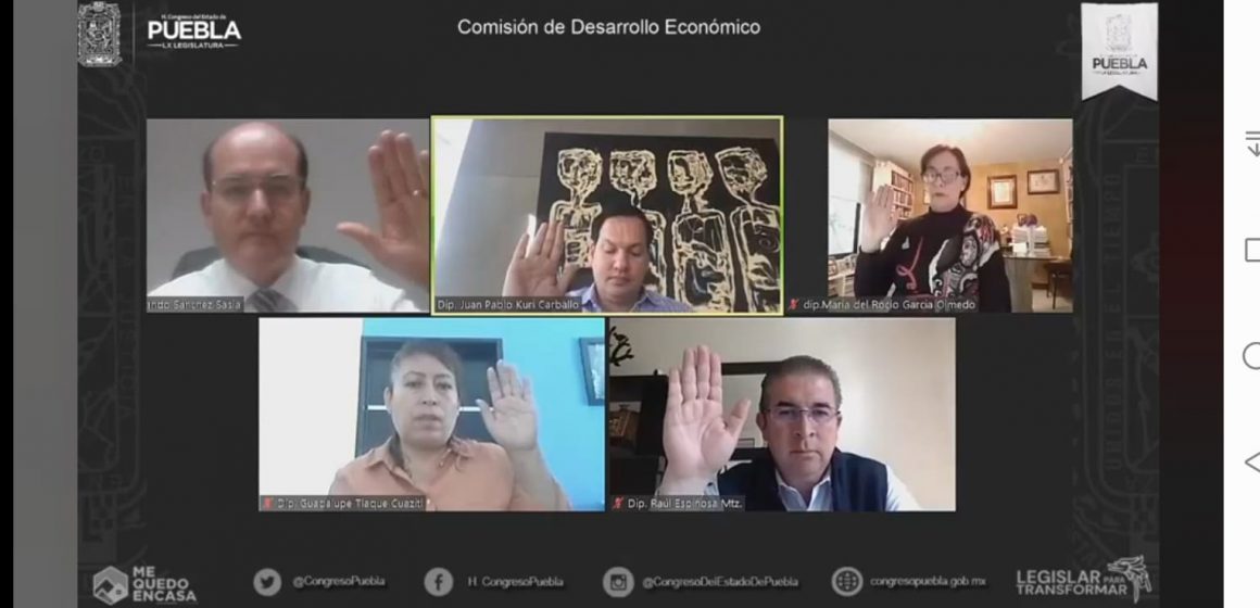 En Comisión, LX Legislatura aprueba reformas de Ley en apoyo para la reactivación de la economía en Puebla