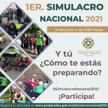 Este lunes se realizará Simulacro Nacional para evaluar protocolos de actuación